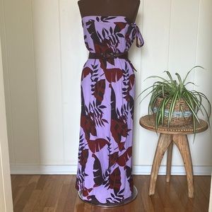 COPY - Mauve, floral print. Wrap around SKIRT/dress